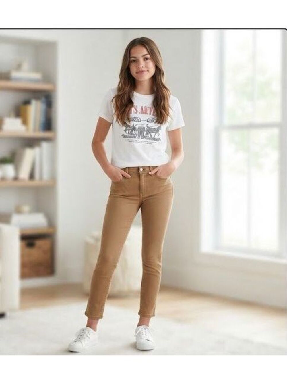 Levi's 511 Jeans Juniors Size 14R Tan Stretch Denim Skinny